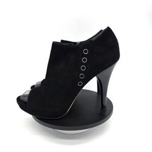 Via Spiga Shoes Women's 8.5 M black Suede Peep-Toe High-Heeled